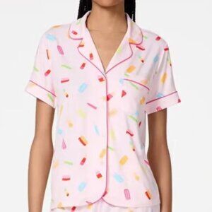 Kate Spade Pink Popsicle Print Pajama Top - Size S